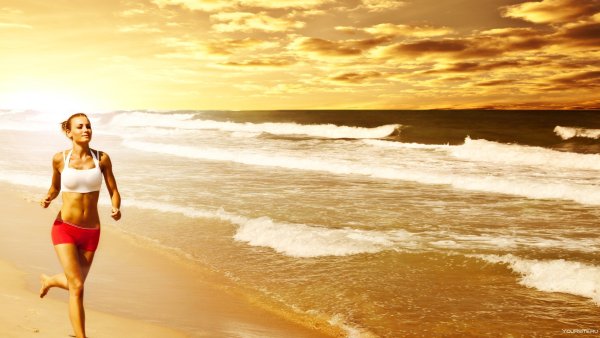 Пробежка вдоль моря