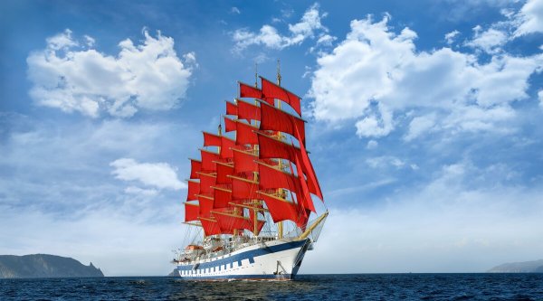 Картина корабль с алыми парусами