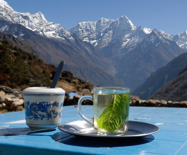 Утренний чай в горах