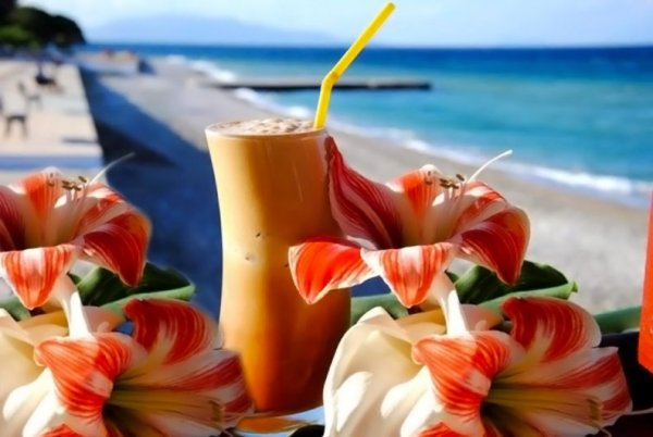 Кофе море цветы