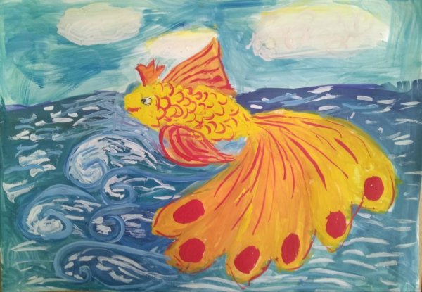 Золотая рыбка из сказки Пушкина