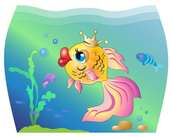 Рисование Золотая рыбка