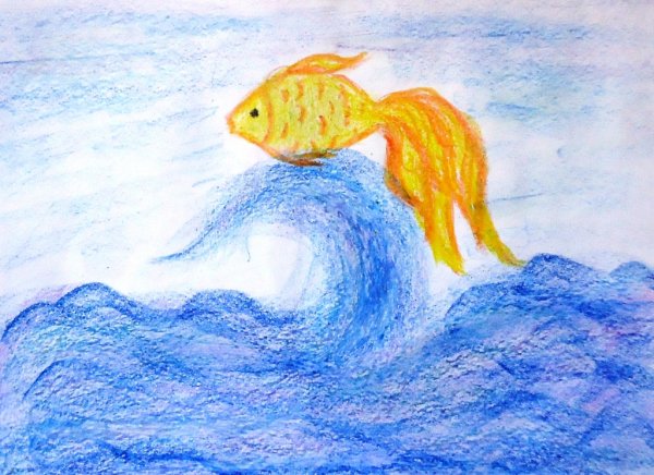 Рыбки красками для детей