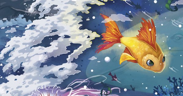 Красивая Золотая рыбка из сказки