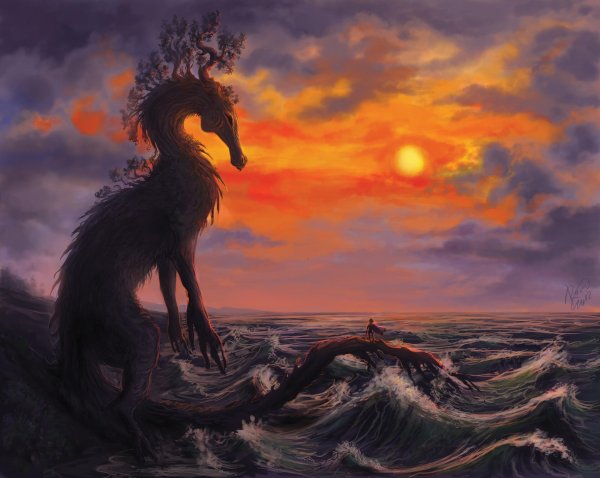 Дракон на закате