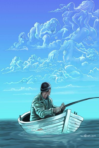 Рыбак на закате