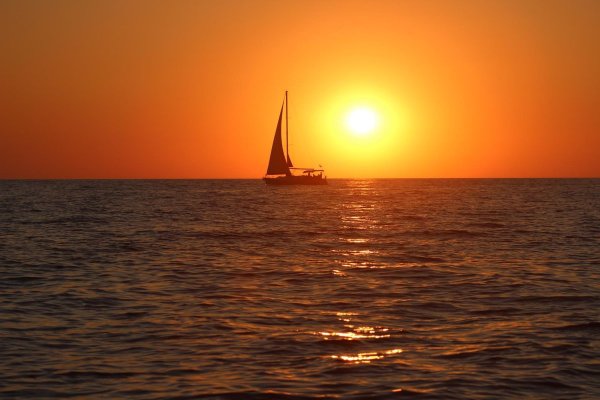 Закат на черном море