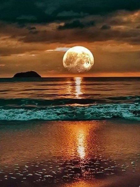 Спокойной ночи море Луна