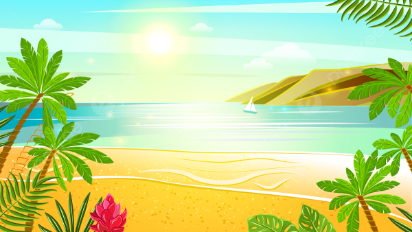 Пляж мультяшный