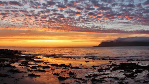 Закат на море фото