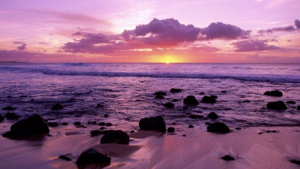 Закат на море