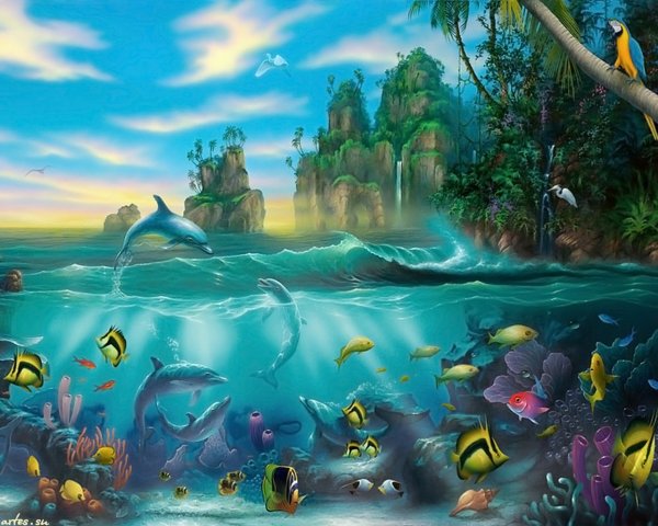 Дэвид Миллер картины рыбы