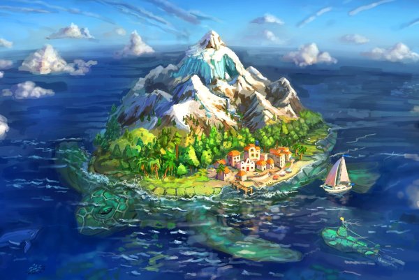 Красивый остров сказочный