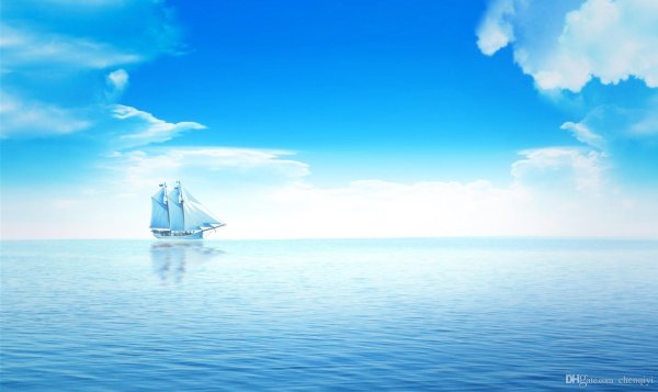 Море небо корабль