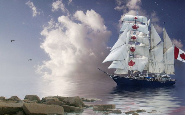 Красивые картины с кораблями