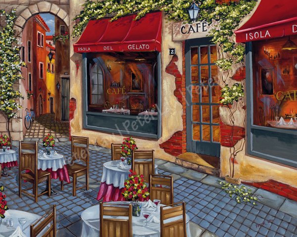 Иллюстрации уличное кафе