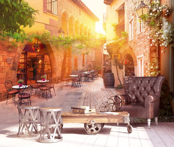 Красивое уличное кафе