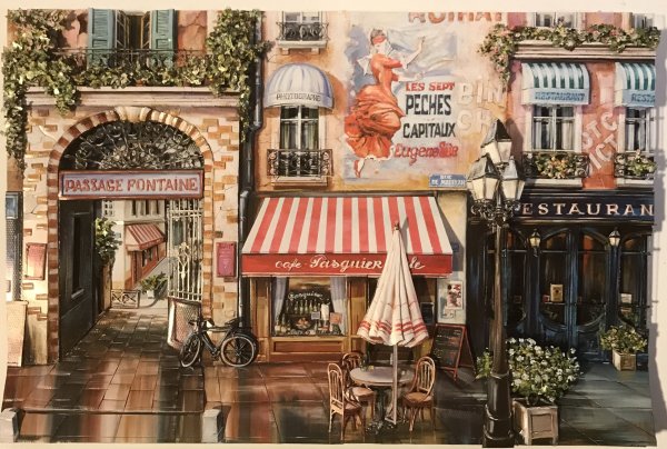 Французское кафе картина