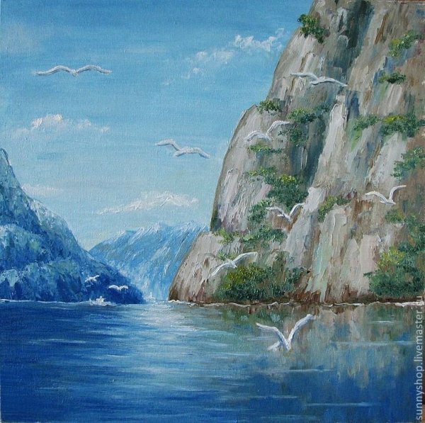 Море и горы маслом