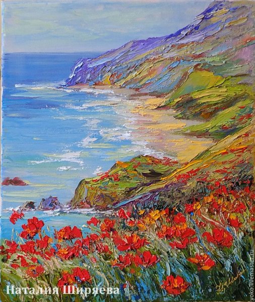 Крымские пейзажи мастихином