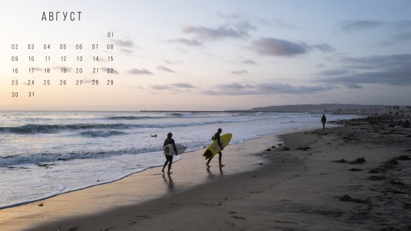 Календарь август 2022 красивый