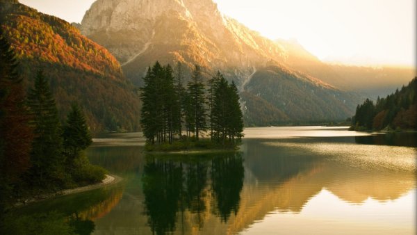 Горы небо озеро природа