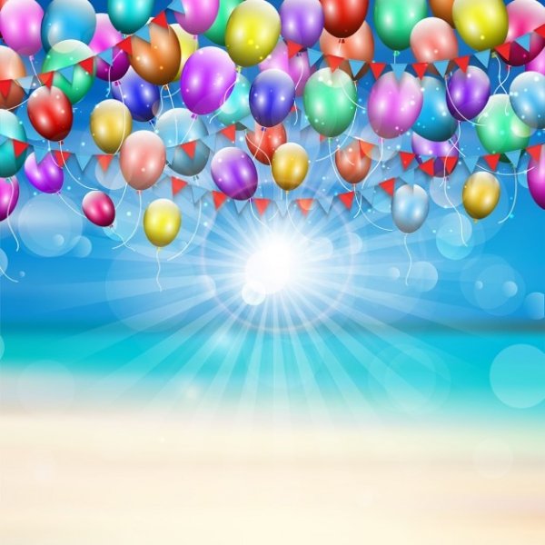 Воздушные шары над морем