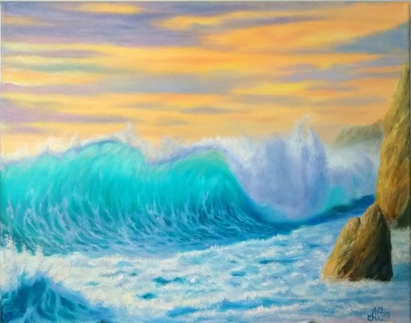 Бушующее море картина