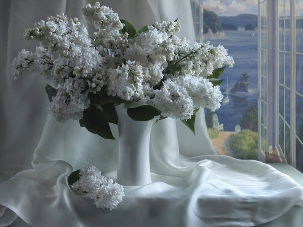 Букет "белая сирень"