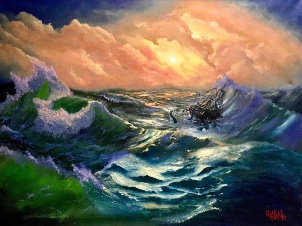 Северный Ледовитый океан шторм