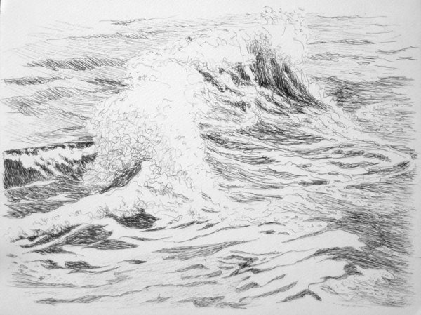 Пляж карандашом