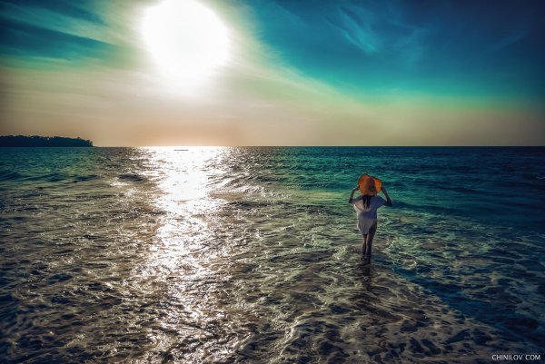 Турция море небо девушки