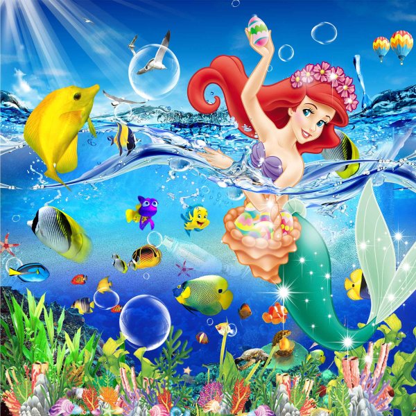 Плавание в море для детей мультяшные