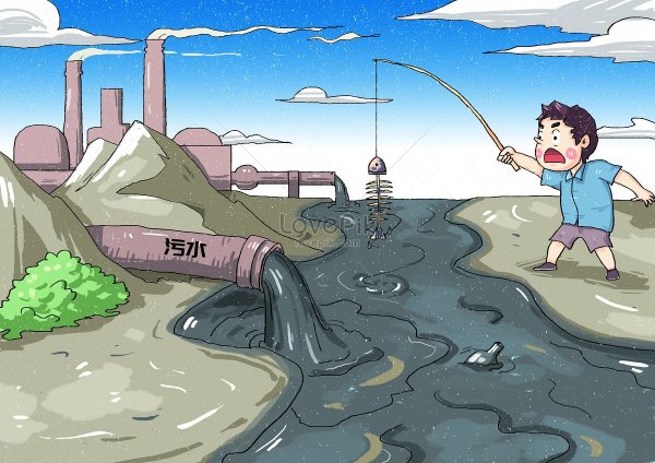 Загрязнение водоемов для детей