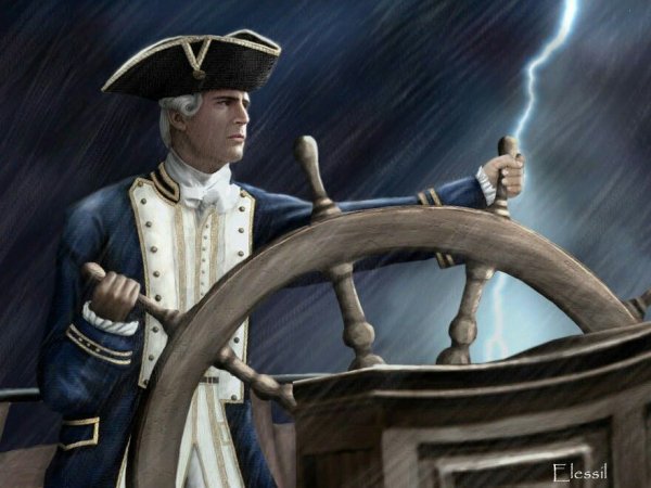 Мужчина на яхте