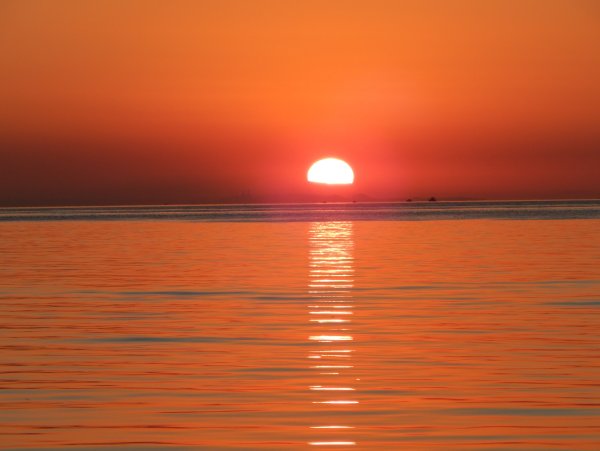 Закат солнца на море