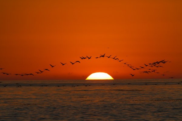 Закат солнца на море