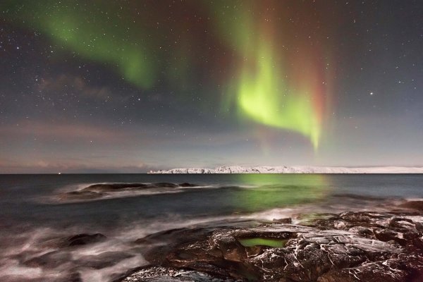 Баренцево море Северное сияние