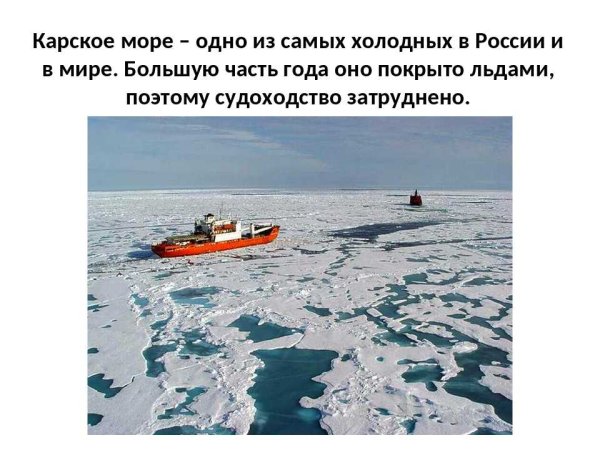 Карское море омывает берега