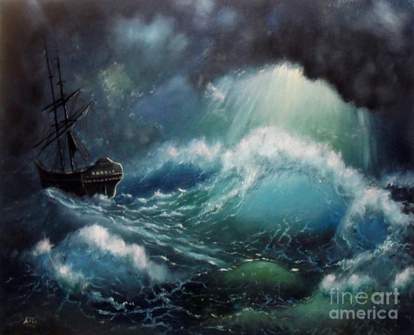 Корабль в шторм