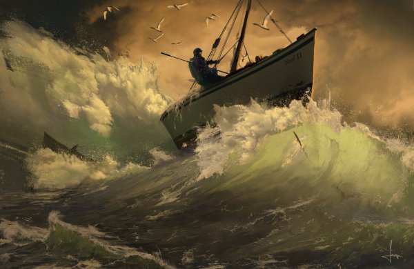 Парусник в шторм