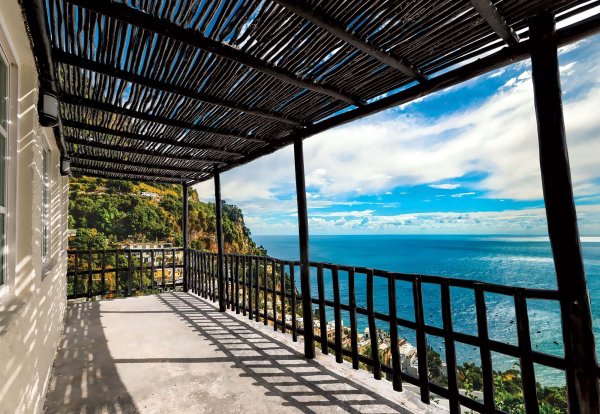 Вид террасы на море 3d