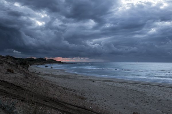 Пасмурный берег моря