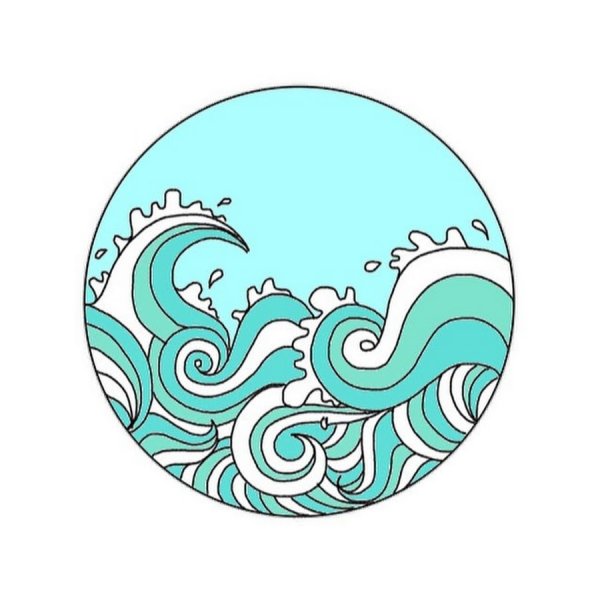Морской орнамент в круге