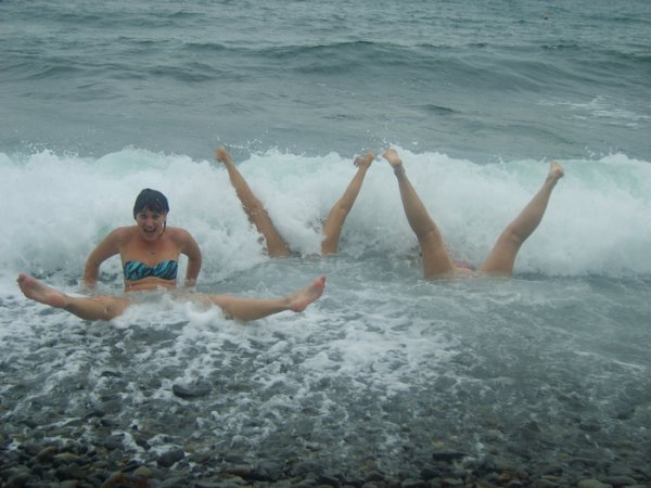 Смешное купание в море