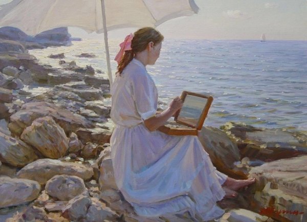 Художник Александр Аверин море