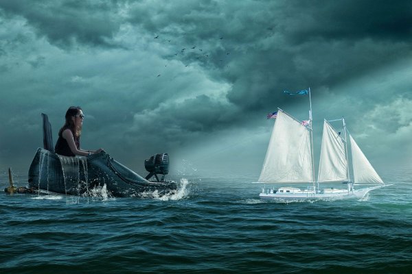 Корабль в океане