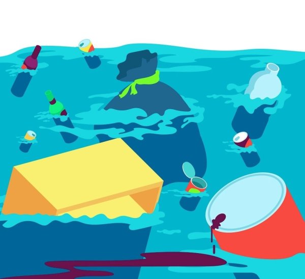 Нарисованный мусор в мор