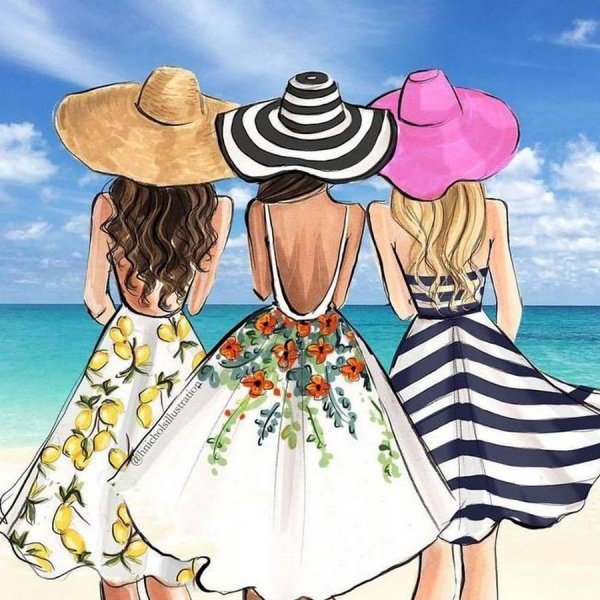 Модные иллюстрации море