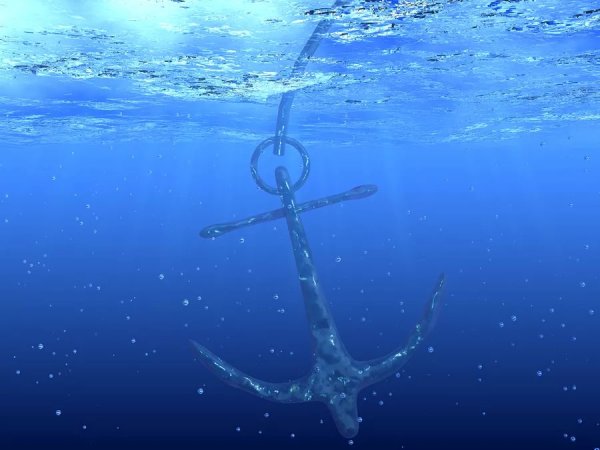 Якорь под водой